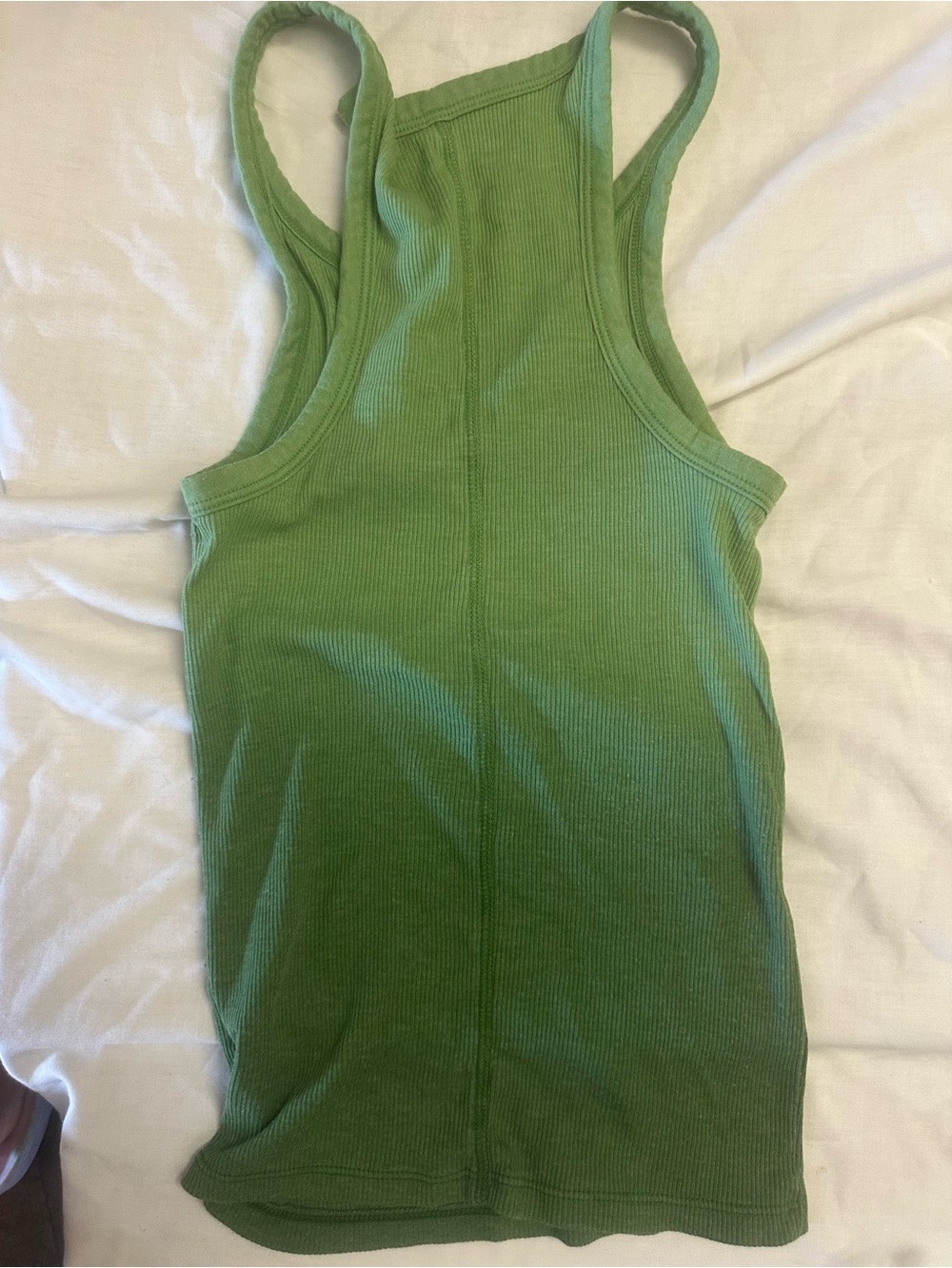 aerie Green Ribbed Racerback Tank - Picture 3 of 3
